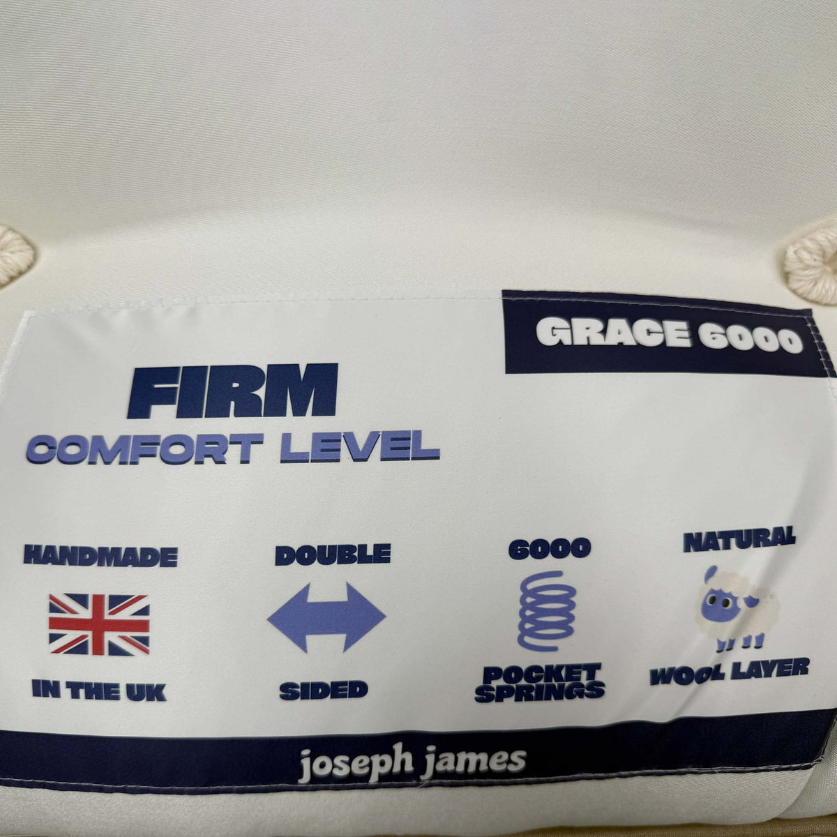 'Grace' 6000 Pocket Natural Double Sided Mattress - Double