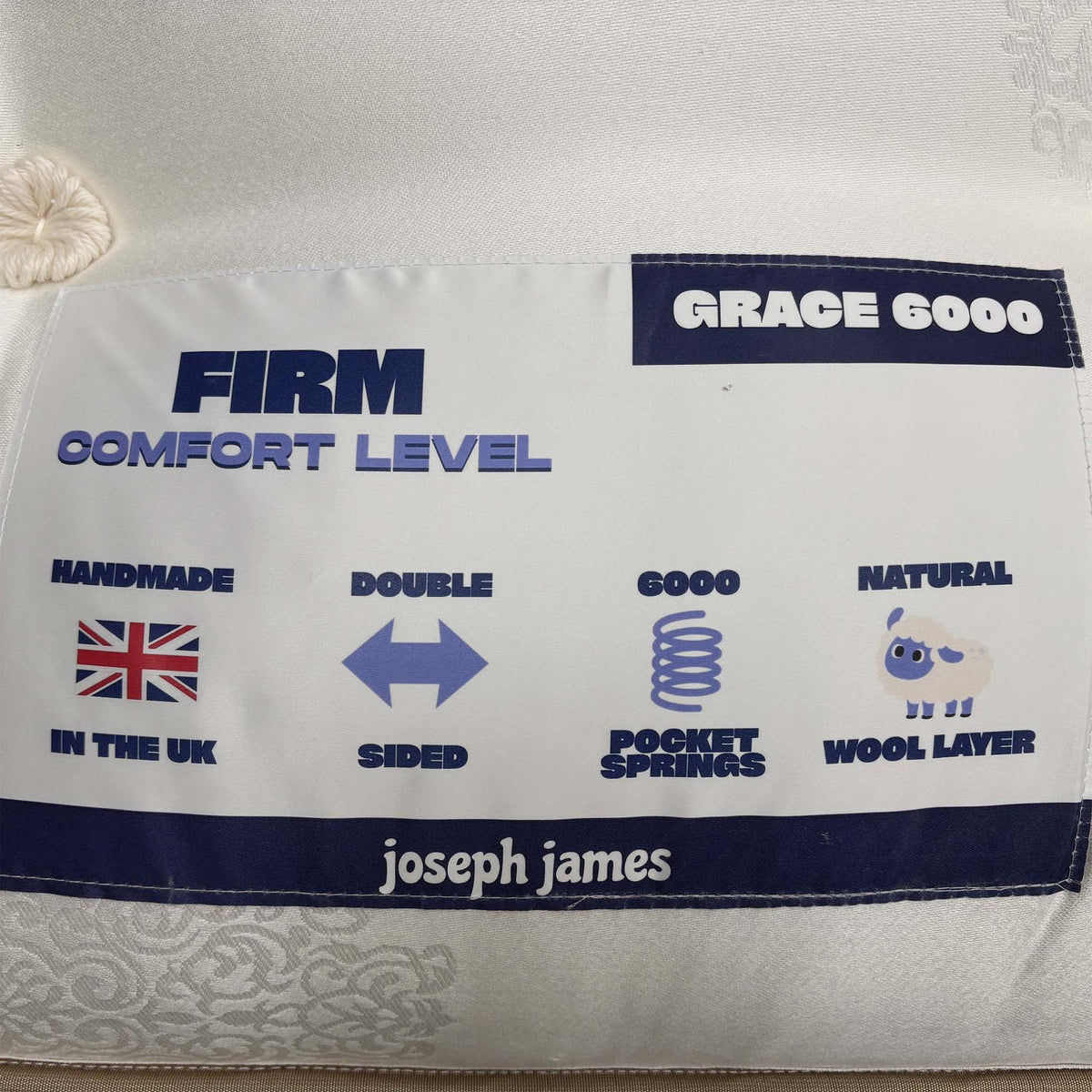 ‘Grace’ 6000 Pocket Natural Double Sided Mattress - King