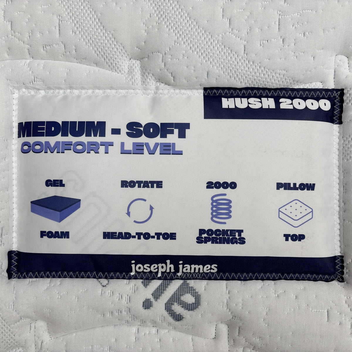 'Hush' 2000 Pocket Gel Pillow Top Mattress - King