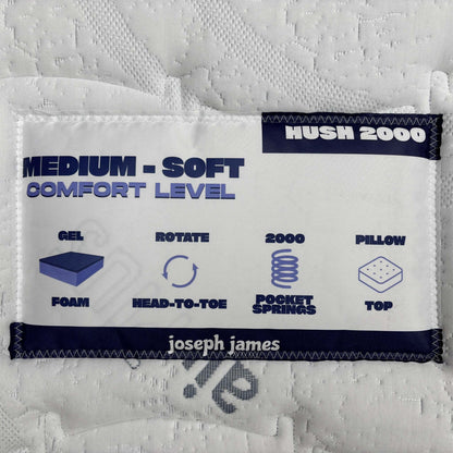 'Hush' 2000 Pocket Gel Pillow Top Mattress - King