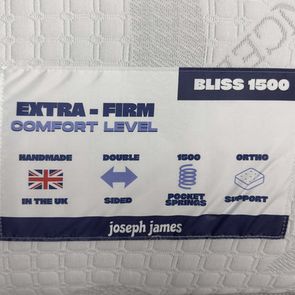'Bliss' 1500 Pocket Orthopedic Double Sided Mattress - Super King