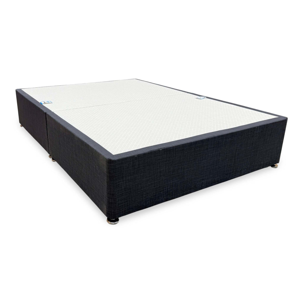 'Reggie' Dark Grey Fabric Divan Base Only - Double