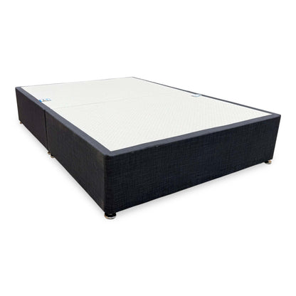 'Reggie' Dark Grey Fabric Divan Base Only - Double