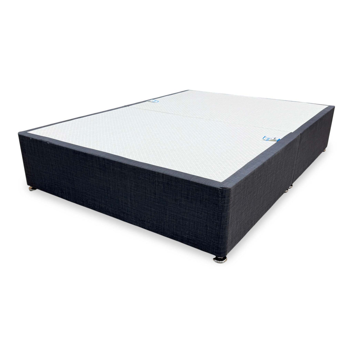 'Reggie' Dark Grey Fabric Divan Base Only - Double