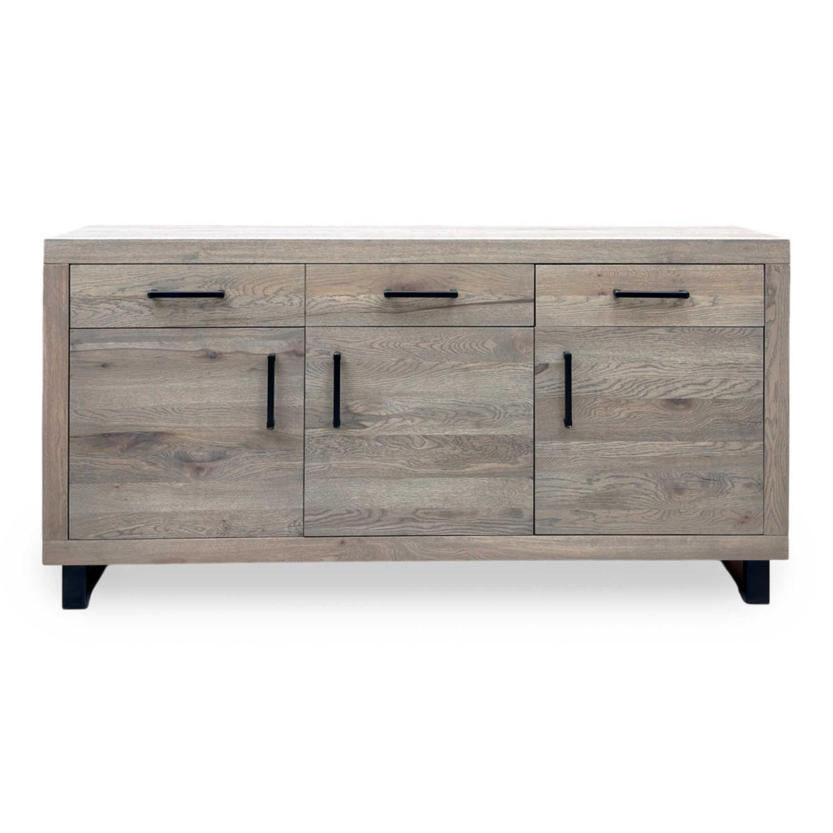 Bodahl ‘Njord’ 8 Vintage Grey Solid Oak 180cm 3 Door 2 Drawer Sideboard