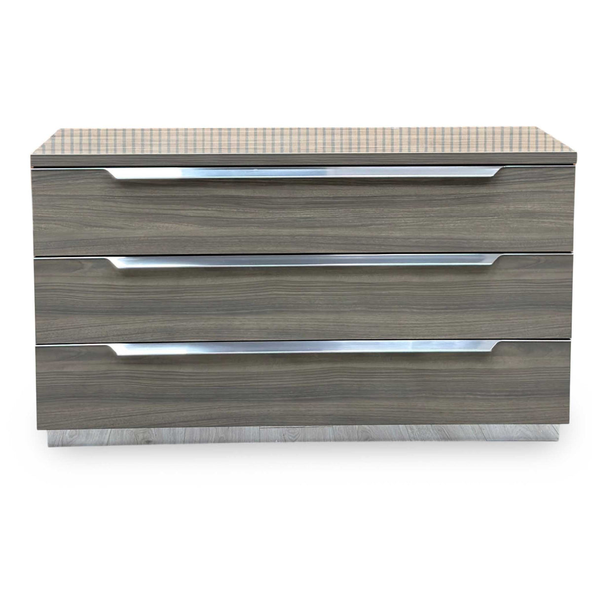 ‘Venezia’ Vg Grey High Gloss 3 Drawer Dresser
