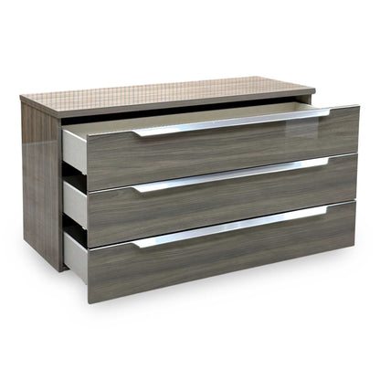 ‘Venezia’ Vg Grey High Gloss 3 Drawer Dresser