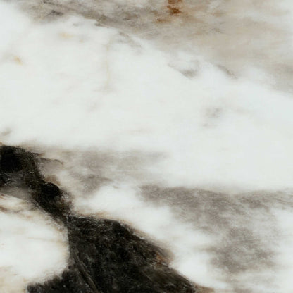 Close-up of the white and grey marble effect ceramic used on the Mekong sideboard top