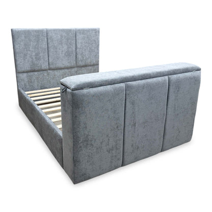 ‘Sterling’ Grey Fabric TV Bed - King