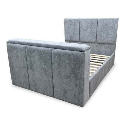 ‘Sterling’ Grey Fabric TV Bed - King