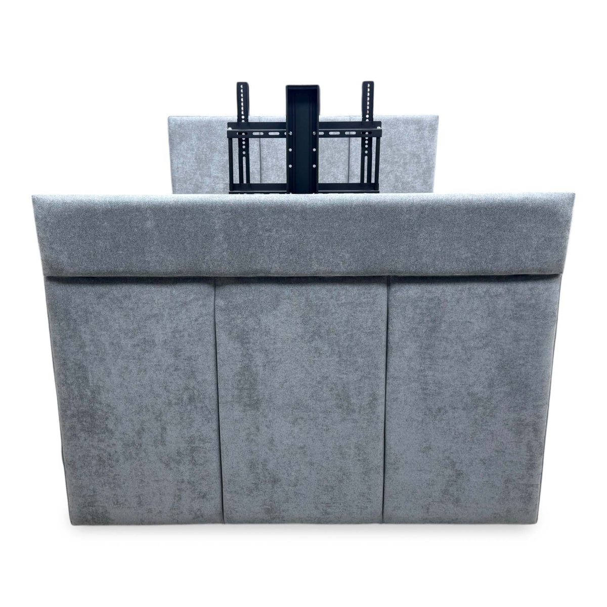 ‘Sterling’ Grey Fabric TV Bed - King
