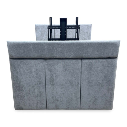 ‘Sterling’ Grey Fabric TV Bed - King