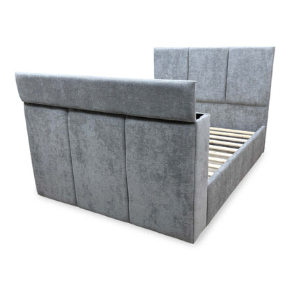 ‘Sterling’ Grey Fabric TV Bed - King