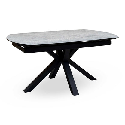 ‘Raul’ Silver Ceramic Top 160cm Swivel Extending Dining Table