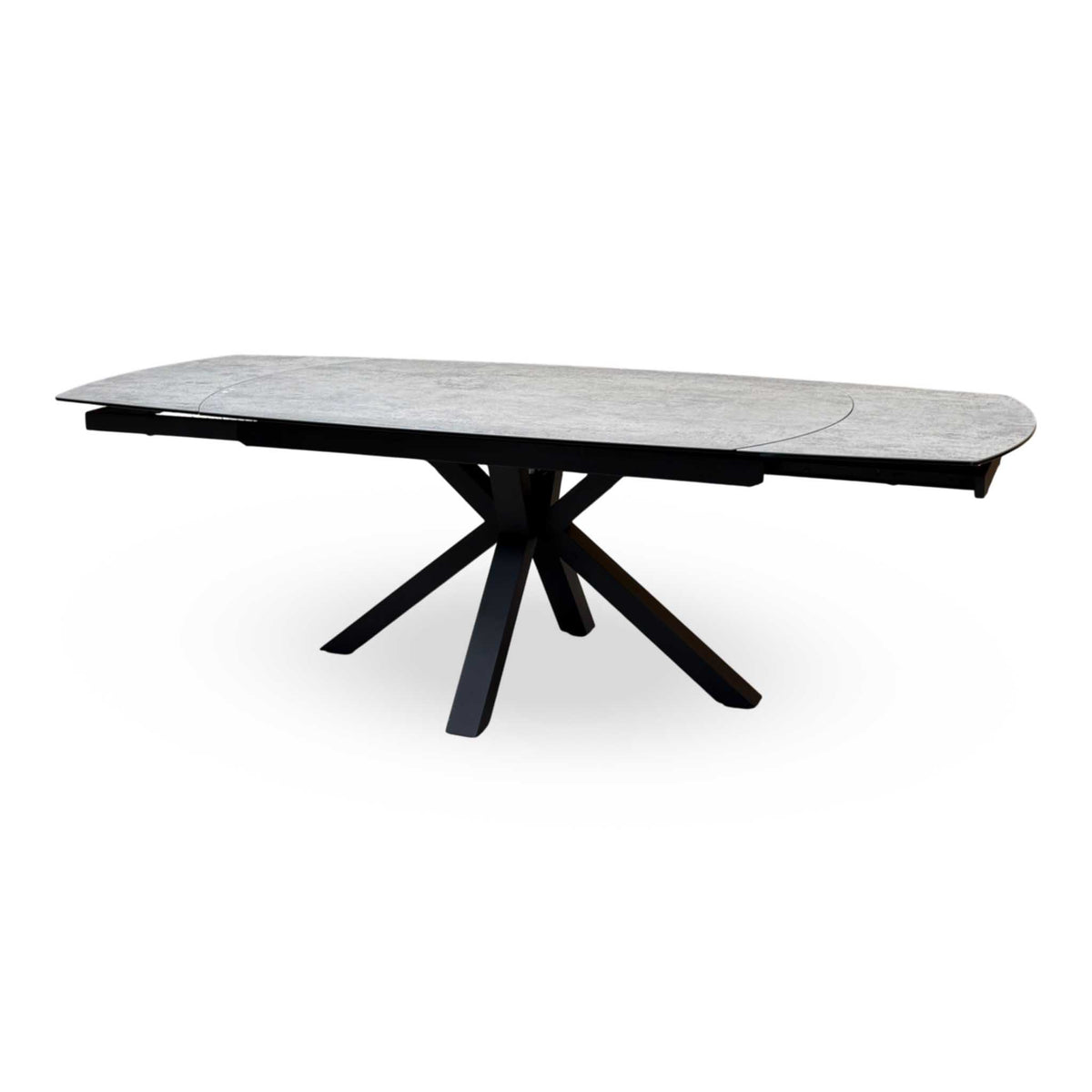 ‘Raul’ Silver Ceramic Top 160cm Swivel Extending Dining Table
