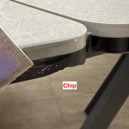 ‘Quattro’ Ash Grey Ceramic Top Extending Draw Leaf Table