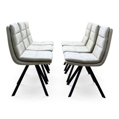 Bodahl ‘Njord’ Sand Beige Fabric Set of 6 Swivel Dining Chairs