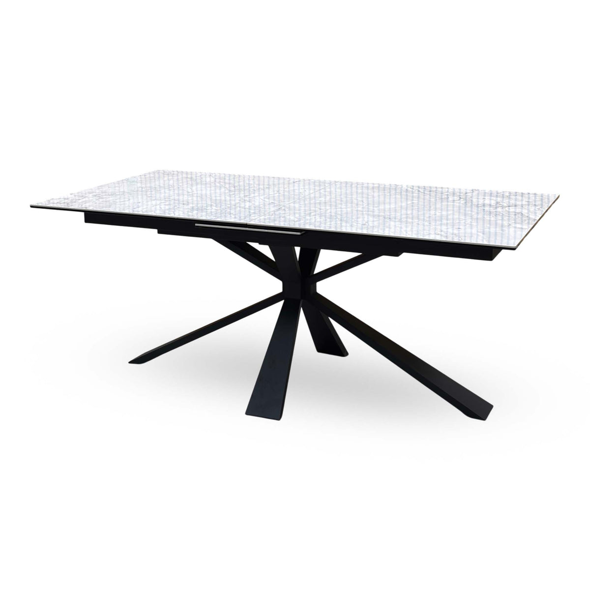 'Crete’ White Ceramic Top Large Extending Dining Table