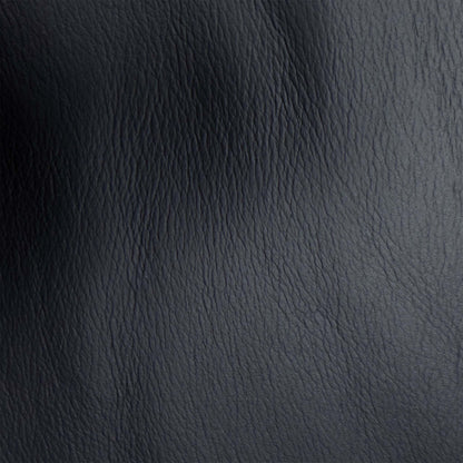 Close-up of the black grained faux leather used on the Leighton recliner sofa