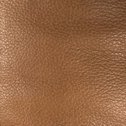 Close-up of the bark brown grained leather used on the Viali 2 seater sofas