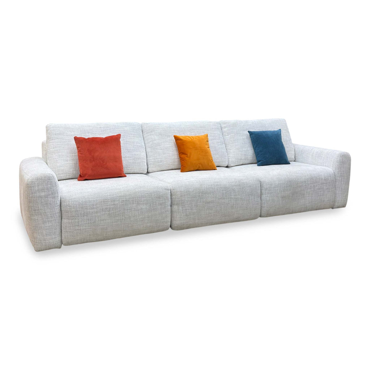 Ideal Home 'Gemini' Light Grey Fabric 3 Seater Sofa