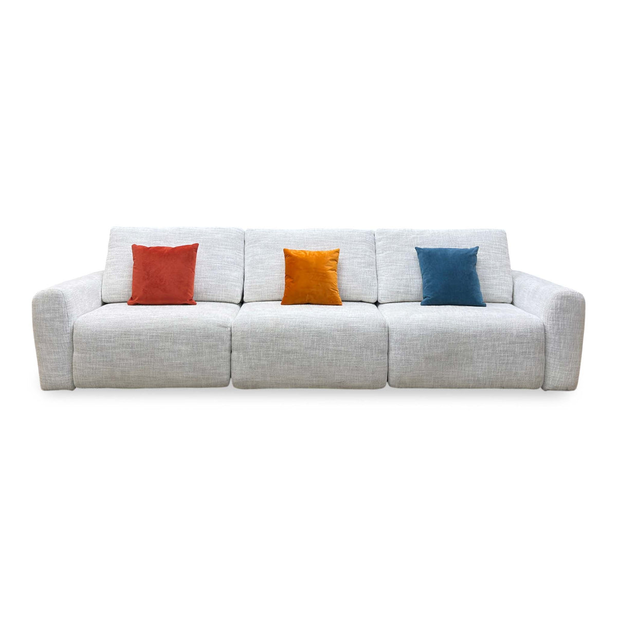 Ideal Home 'Gemini' Light Grey Fabric 3 Seater Sofa