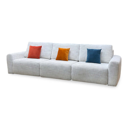 Ideal Home 'Gemini' Light Grey Fabric 3 Seater Sofa