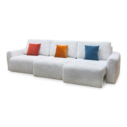 Ideal Home 'Gemini' Light Grey Fabric 3 Seater Sofa