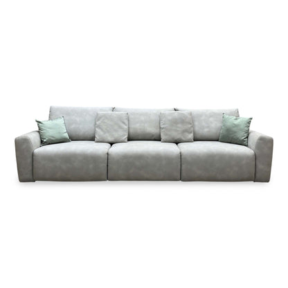 Ideal Home ‘Gemini’ Bluish Grey Suede Fabric 3 Seater Sofa
