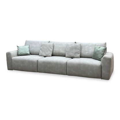 Ideal Home ‘Gemini’ Bluish Grey Suede Fabric 3 Seater Sofa