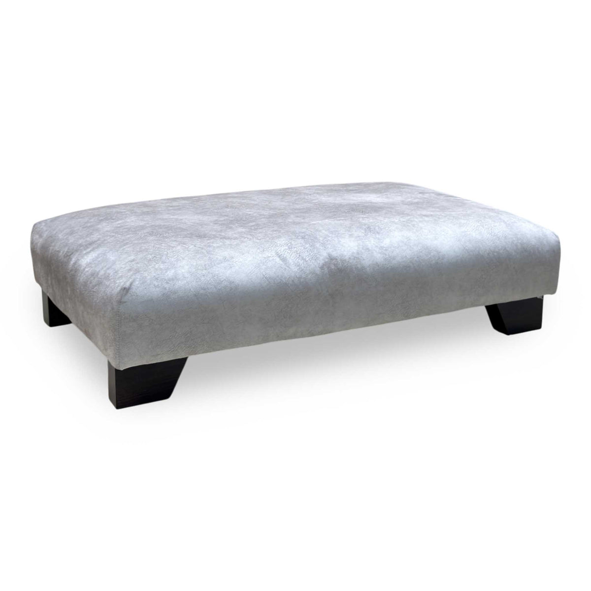'Aura' Kenzo Oatmeal Dw Ft Velvet Fabric Footstool