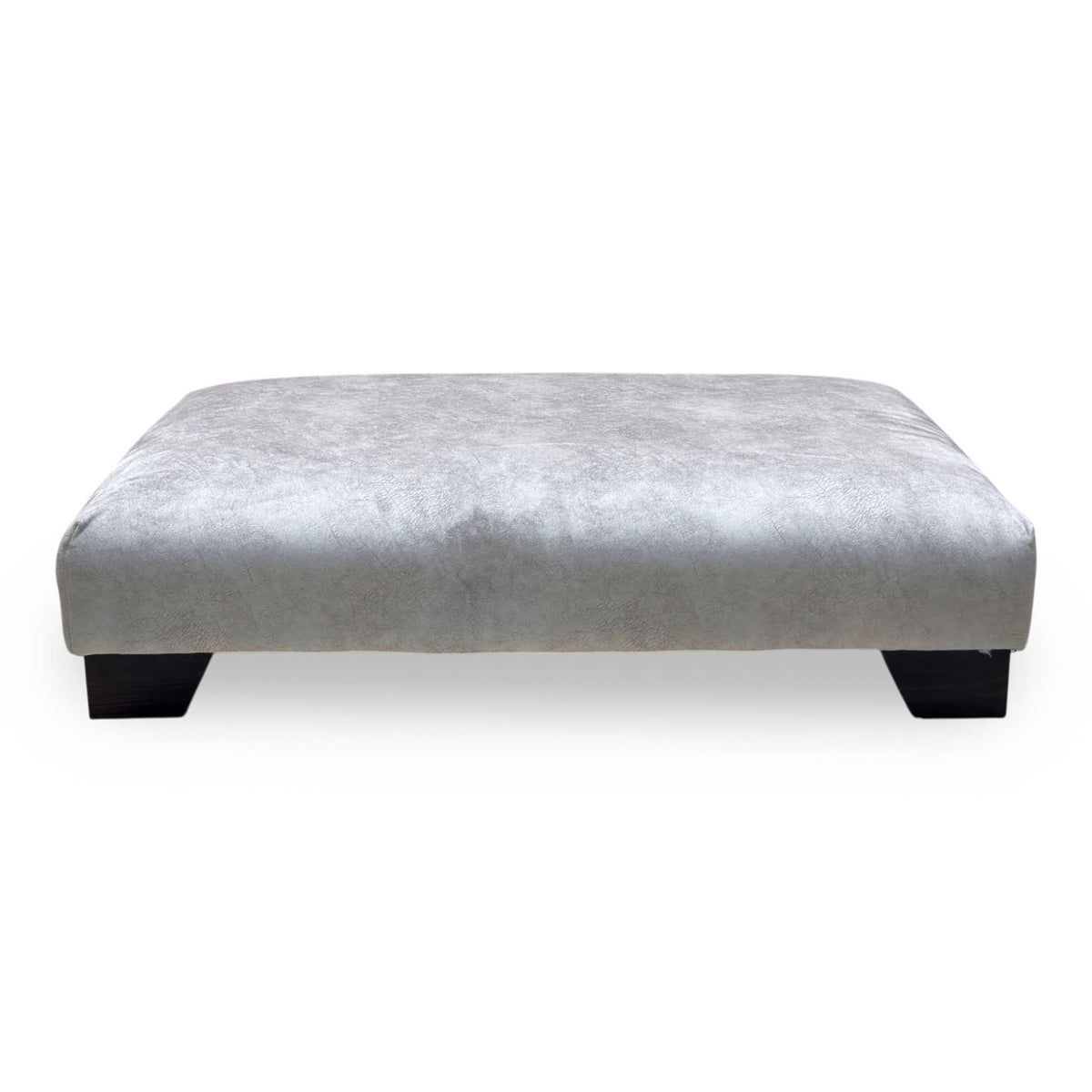 'Aura' Kenzo Oatmeal Dw Ft Velvet Fabric Footstool