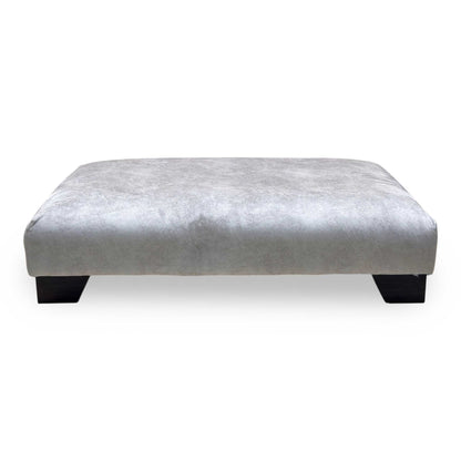 'Aura' Kenzo Oatmeal Dw Ft Velvet Fabric Footstool