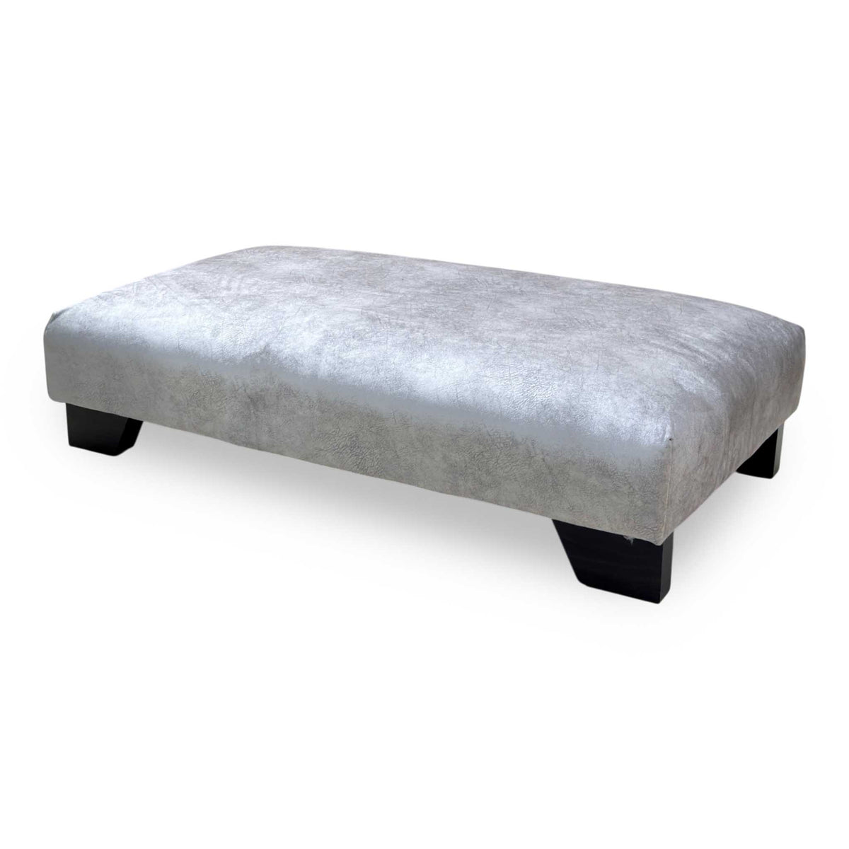 'Aura' Kenzo Oatmeal Dw Ft Velvet Fabric Footstool