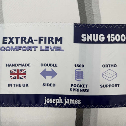 ‘Snug 1500’ 1500 Pocket Orthopedic Double Sided Mattress - Small Double