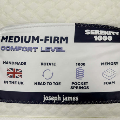 'Serenity 1000' 1000 Pocket Memory Mattress - Double