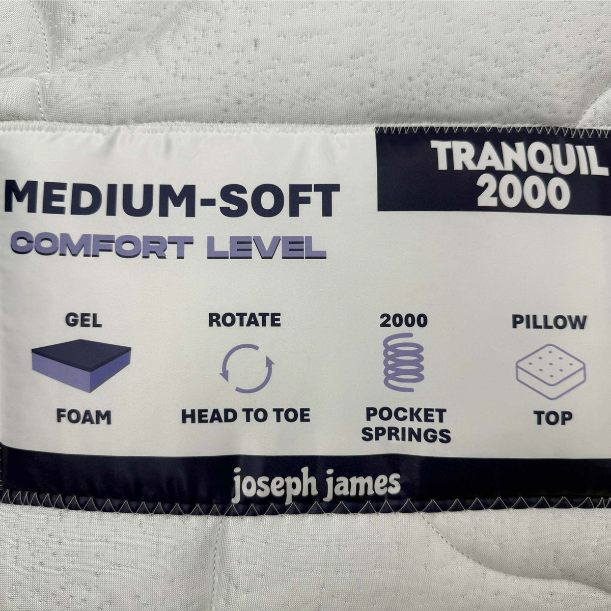 ‘Tranquil 2000’ 2000 Pocket Gel Pillow Top Mattress - Double