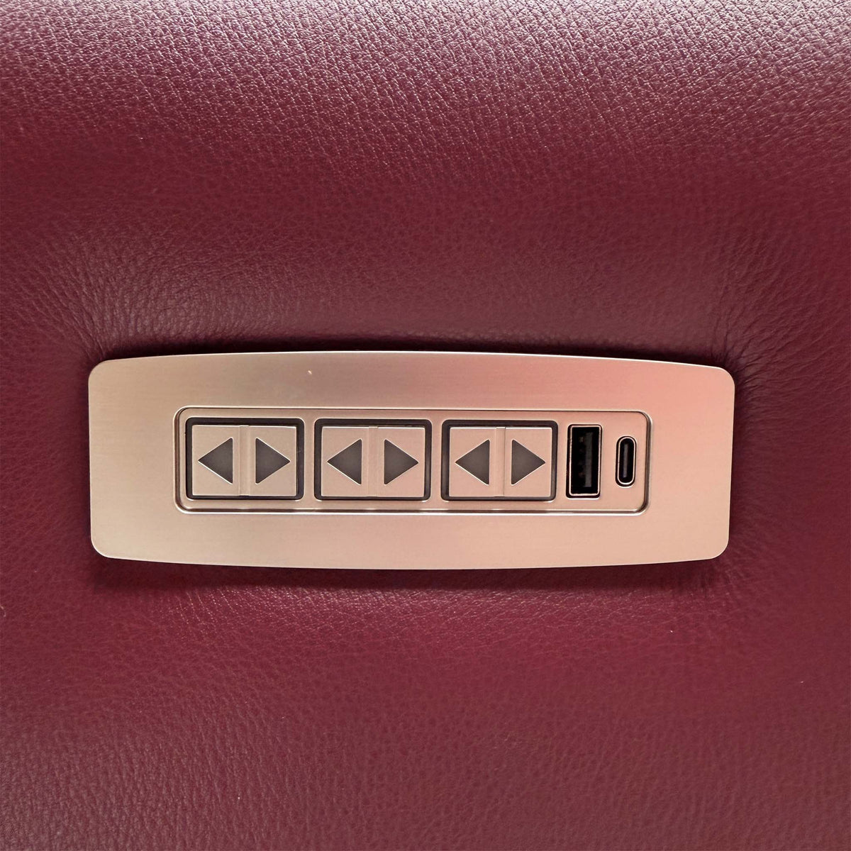G Plan ‘Wren’ P214 Capri Claret Red Leather 2 Cushion 3 Seater Power Recliner Sofa with Power Headrests and Power Lumbar