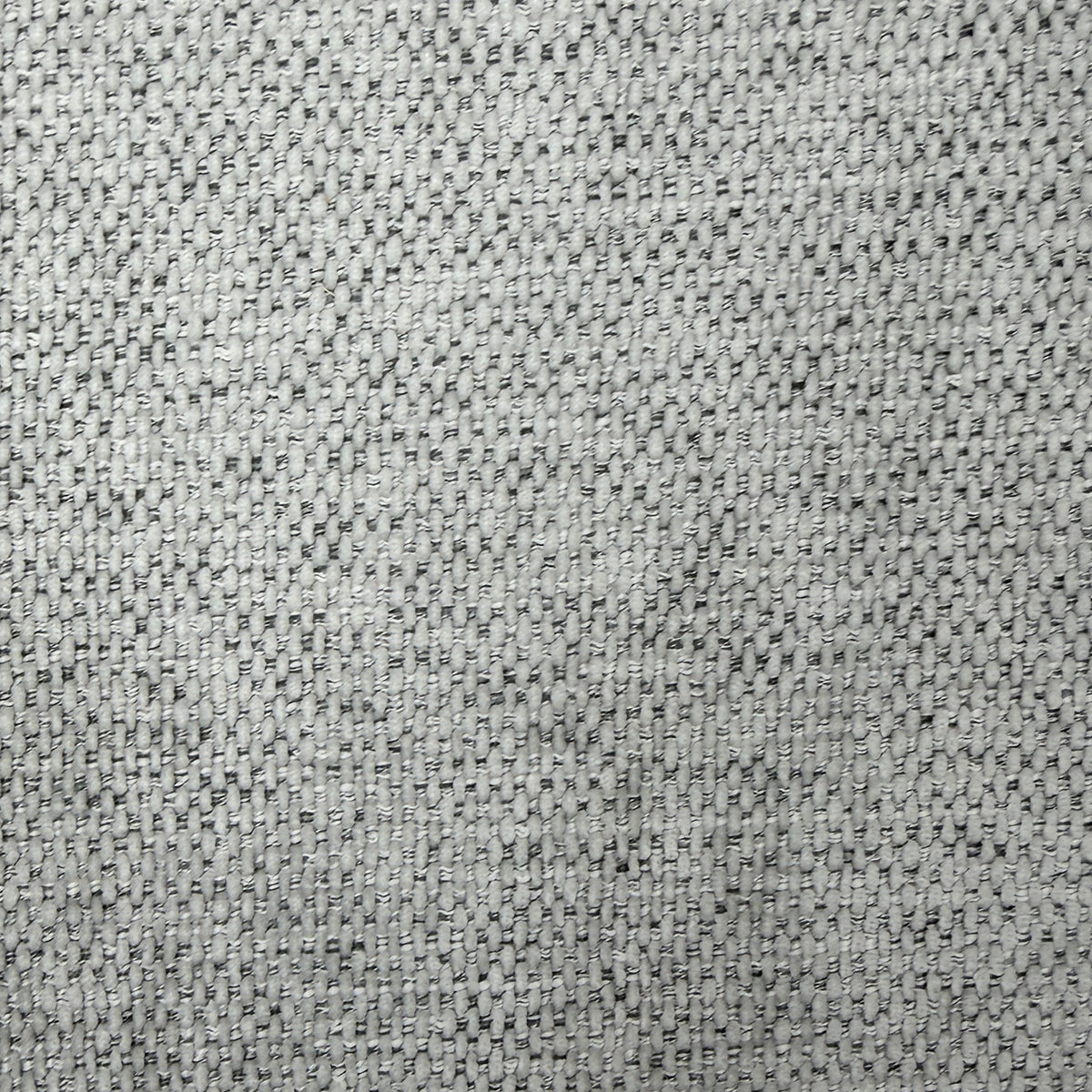 Close-up of the pale grey woven seat fabric used on the Jose stone grey swivel dining chairs