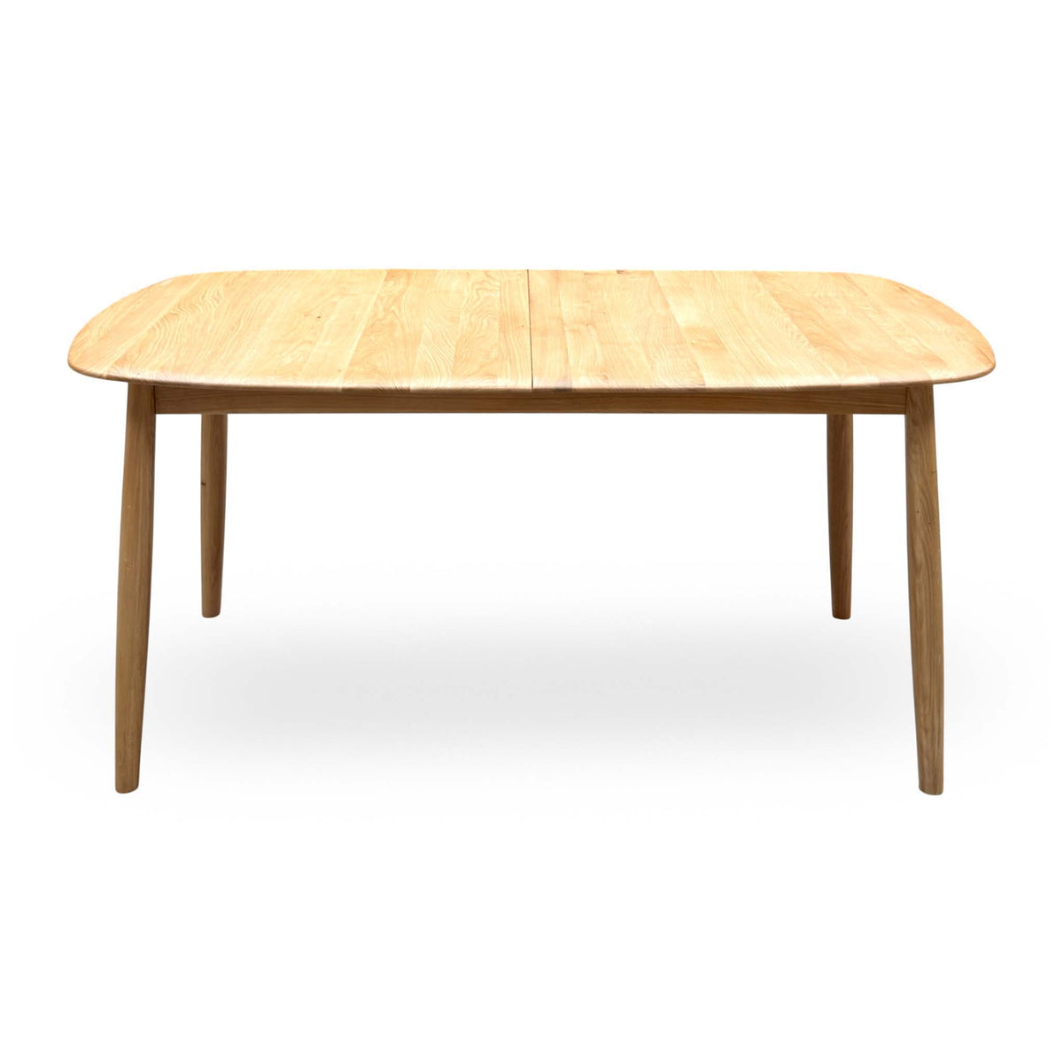 'Stockholm' Light Oak Solid Oak 160cm Extending Dining Table with Light Grey Set of 4 Dining Chairs