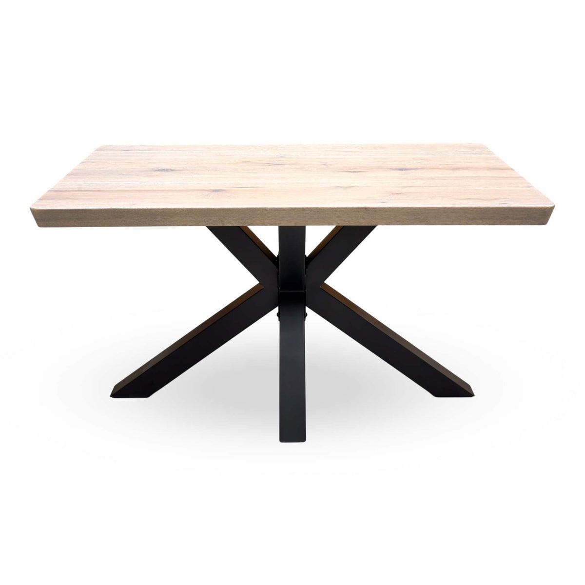Bodahl 'Njord' 8 Vintage Grey Solid Oak 140cm Compact Soft Edge Dining Table with Sand Beige Fabric Swivel Chairs X 4