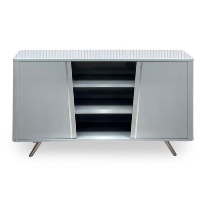 'Nadal' High Gloss Grey 2 Door Wide Sideboard