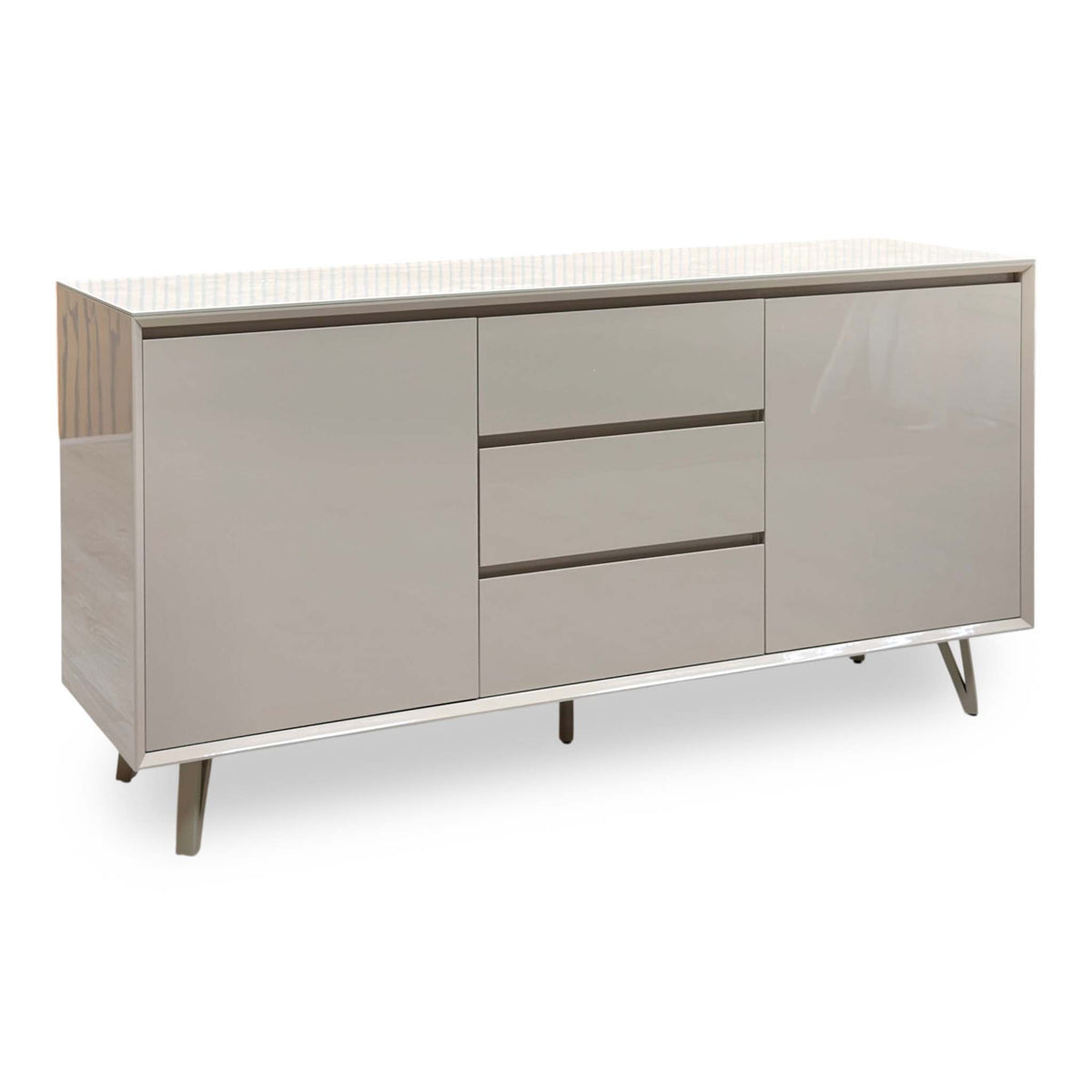 ‘Mirage’ Neutral Marble Effect Ceramic Top 2 Door 3 Drawer Sideboard