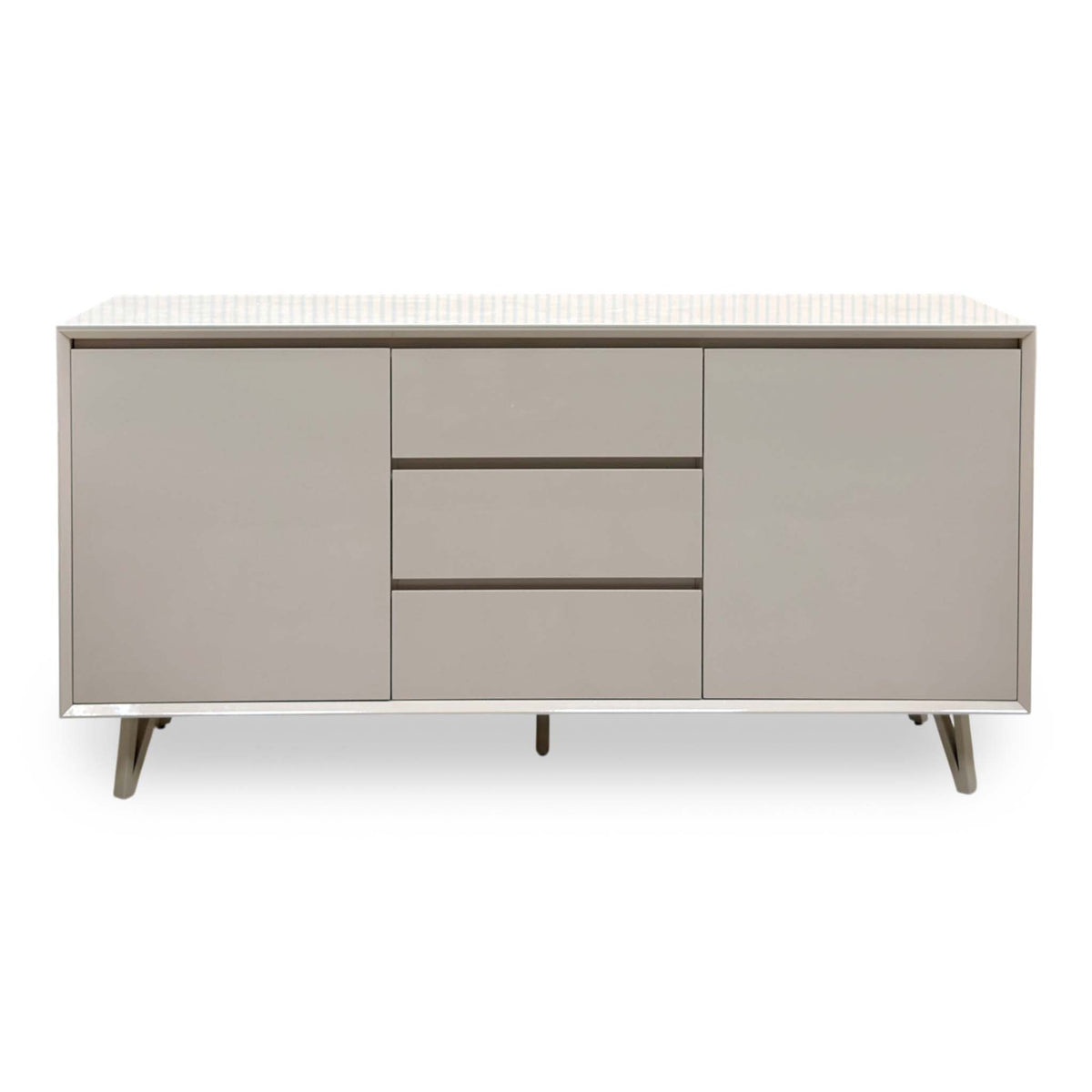 ‘Mirage’ Neutral Marble Effect Ceramic Top 2 Door 3 Drawer Sideboard