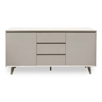 ‘Mirage’ Neutral Marble Effect Ceramic Top 2 Door 3 Drawer Sideboard