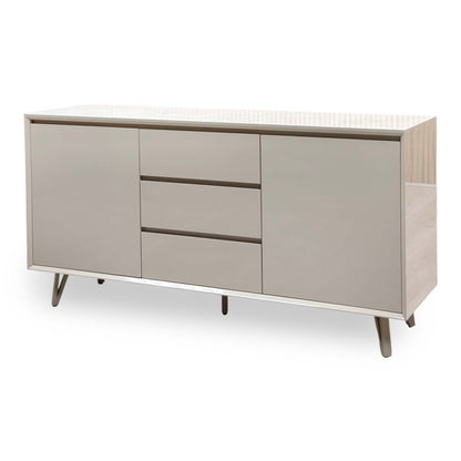 ‘Mirage’ Neutral Marble Effect Ceramic Top 2 Door 3 Drawer Sideboard