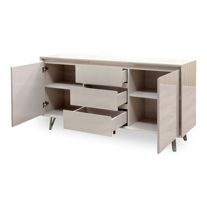 ‘Mirage’ Neutral Marble Effect Ceramic Top 2 Door 3 Drawer Sideboard