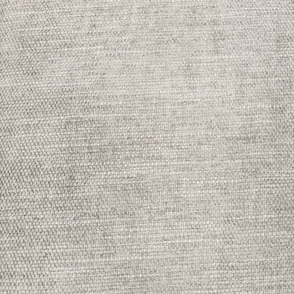 Close-up of the cream woven fabric used on the Julio swivel dining chairs