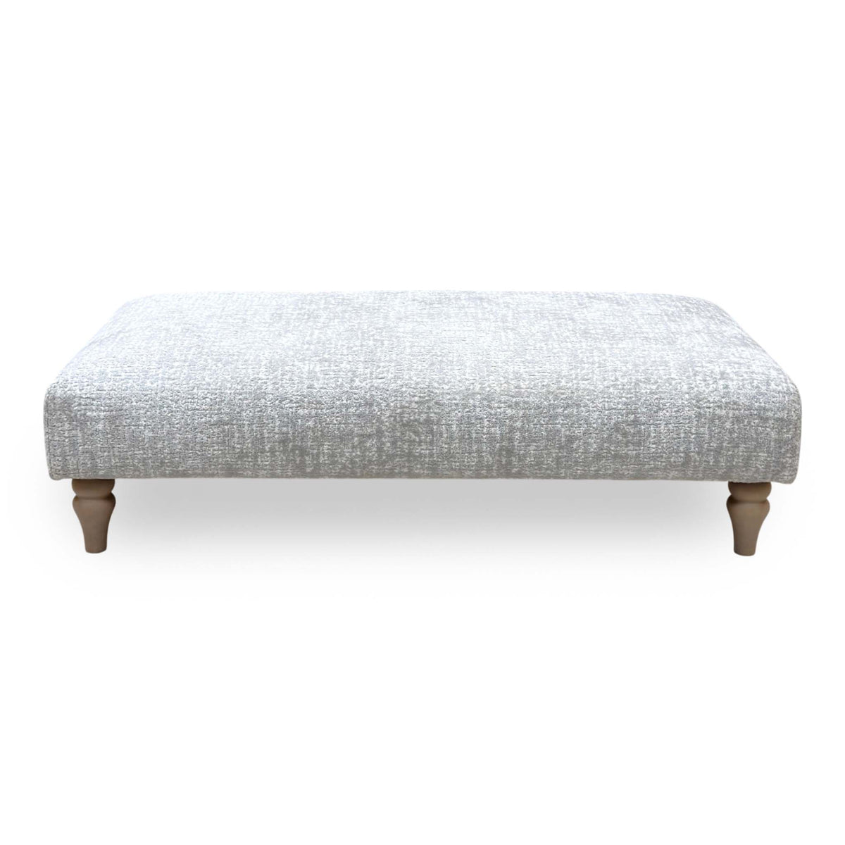 Ideal Home ‘Cotswold’ Kingsley Silver Wo Ft Fabric Patterned Bench Footstool