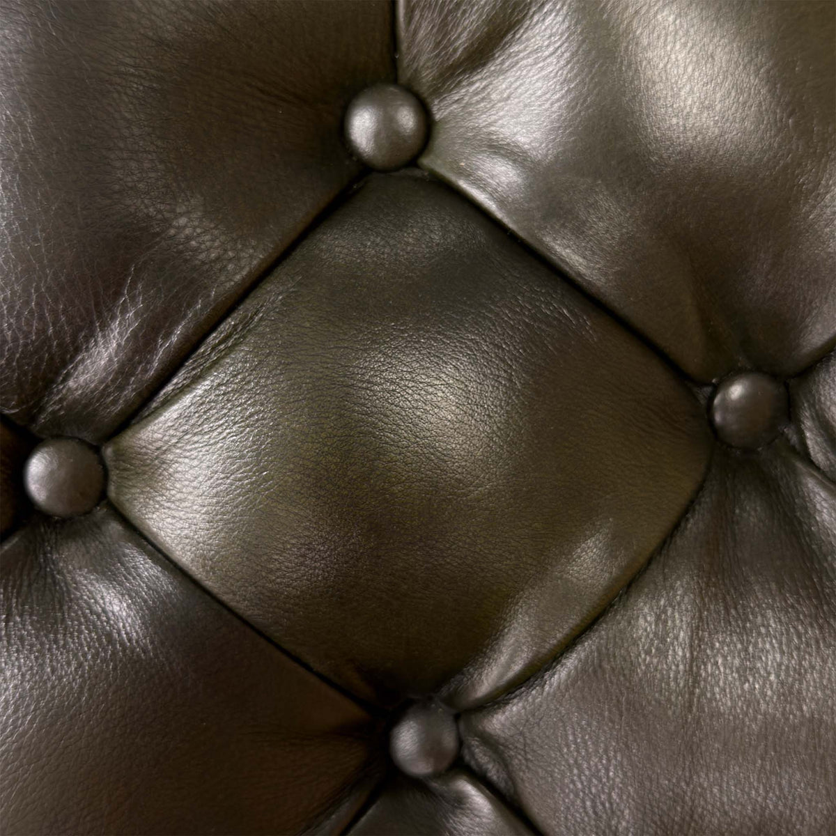 ‘Christopher’ Richmond Emerald Green Cat-200:89 Leather Half Moon Storage Stool